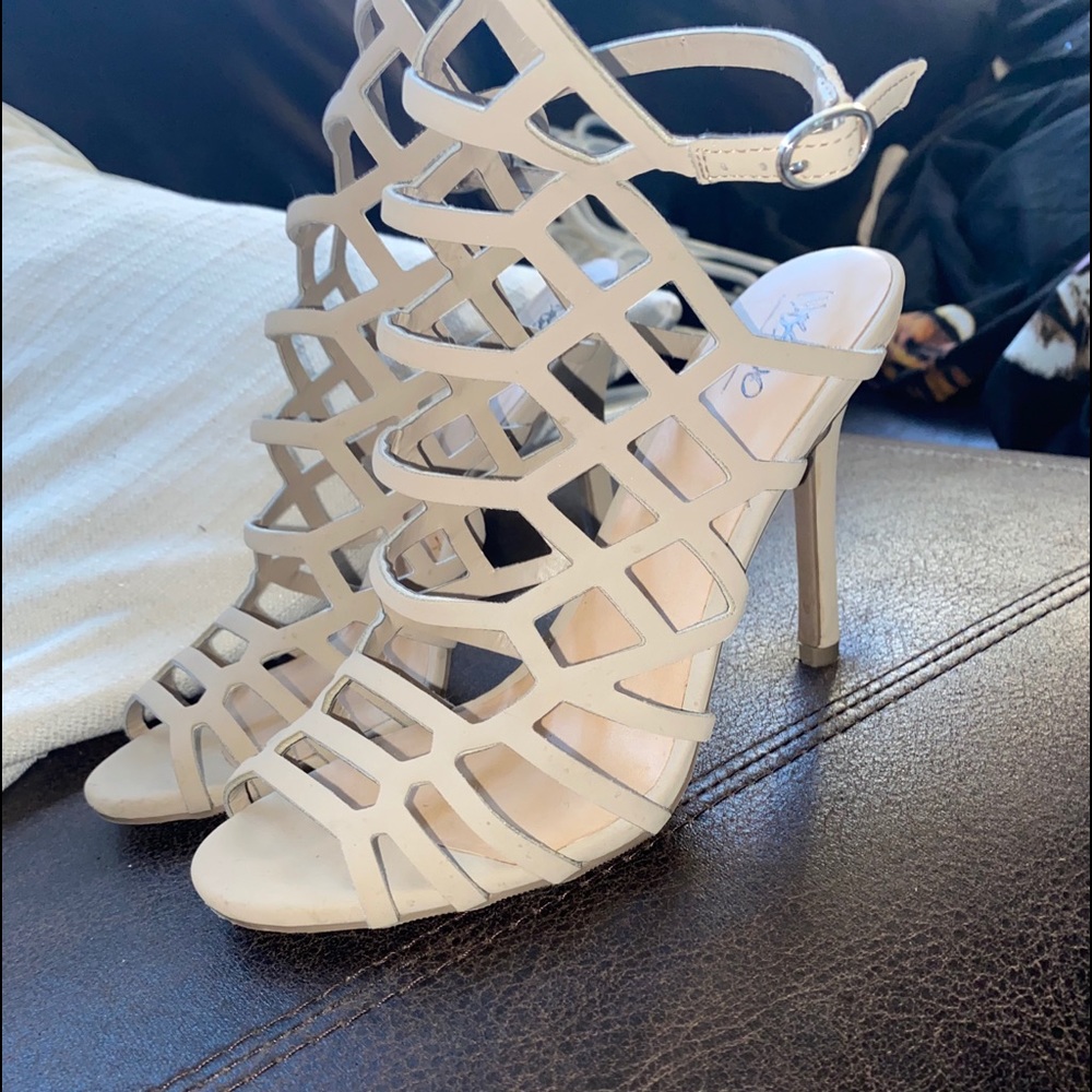 Mossimo Nude Faux Leather Heels